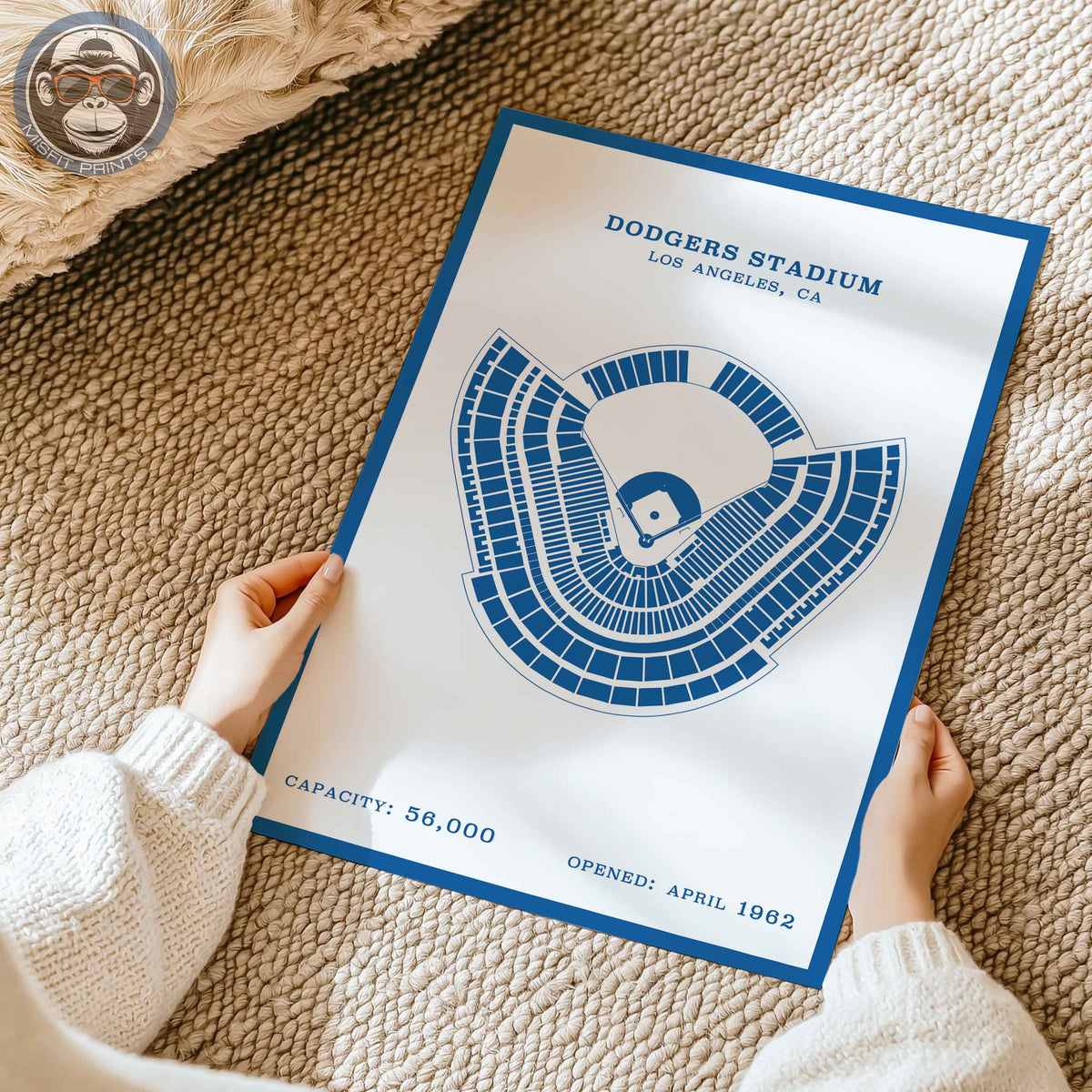 Dodgers Stadium | Border Print