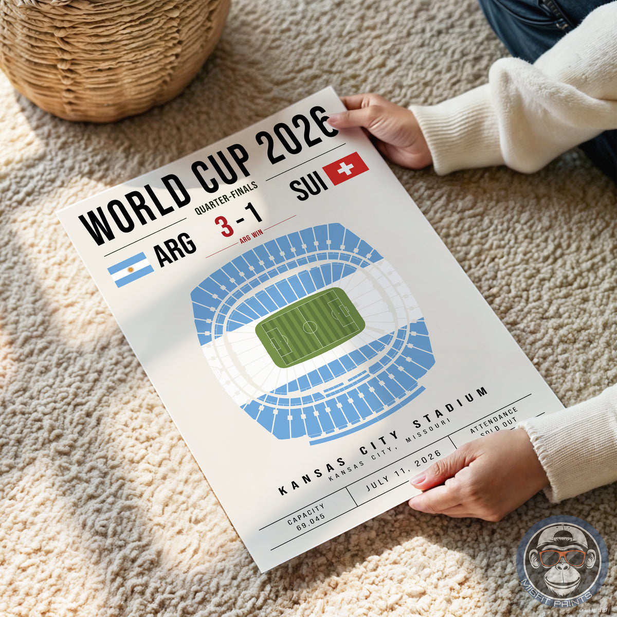 Argentina vs. Switzerland World Cup Match Poster