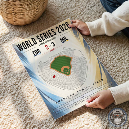 Custom World Series Baseball Seat Map Poster