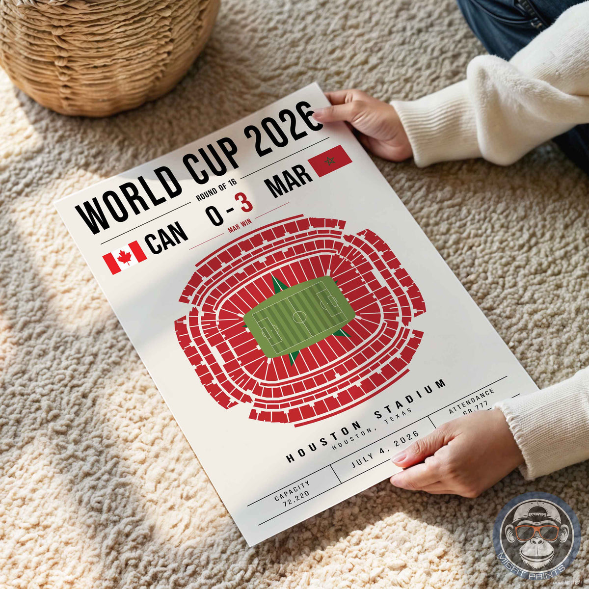 Canada vs. Morocco World Cup Match Poster