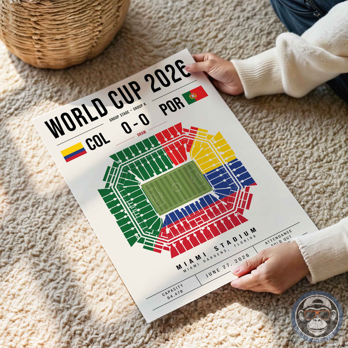 Colombia vs. Portugal World Cup Match Poster