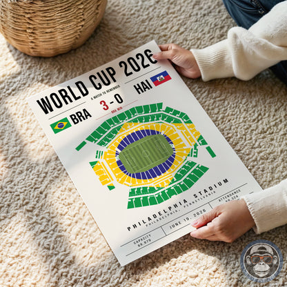Brazil vs. Haiti World Cup Match Poster