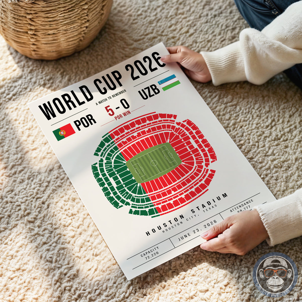Portugal vs. Uzbekistan World Cup Match Poster