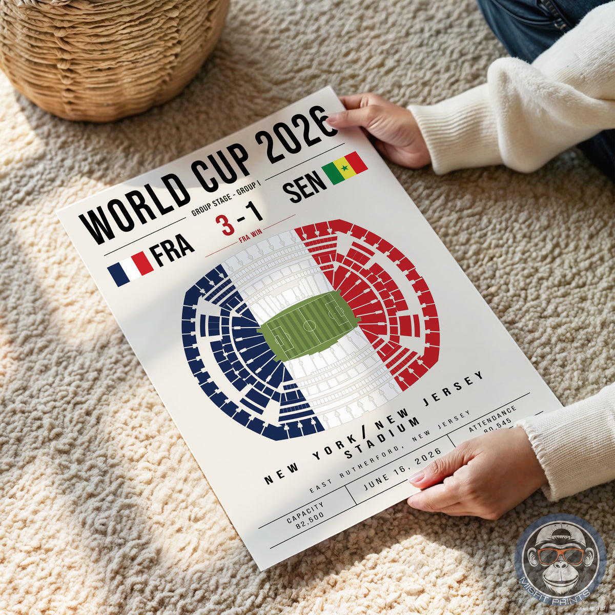 France vs. Senegal World Cup Match Poster