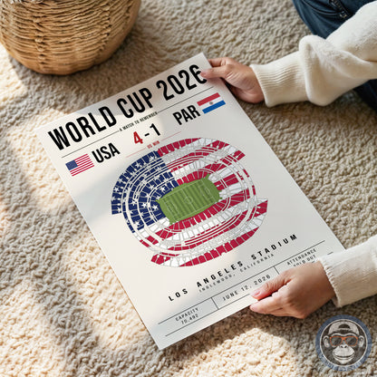 USA vs. Paraguay World Cup Match Poster