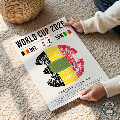 Belgium vs. Senegal World Cup Match Poster