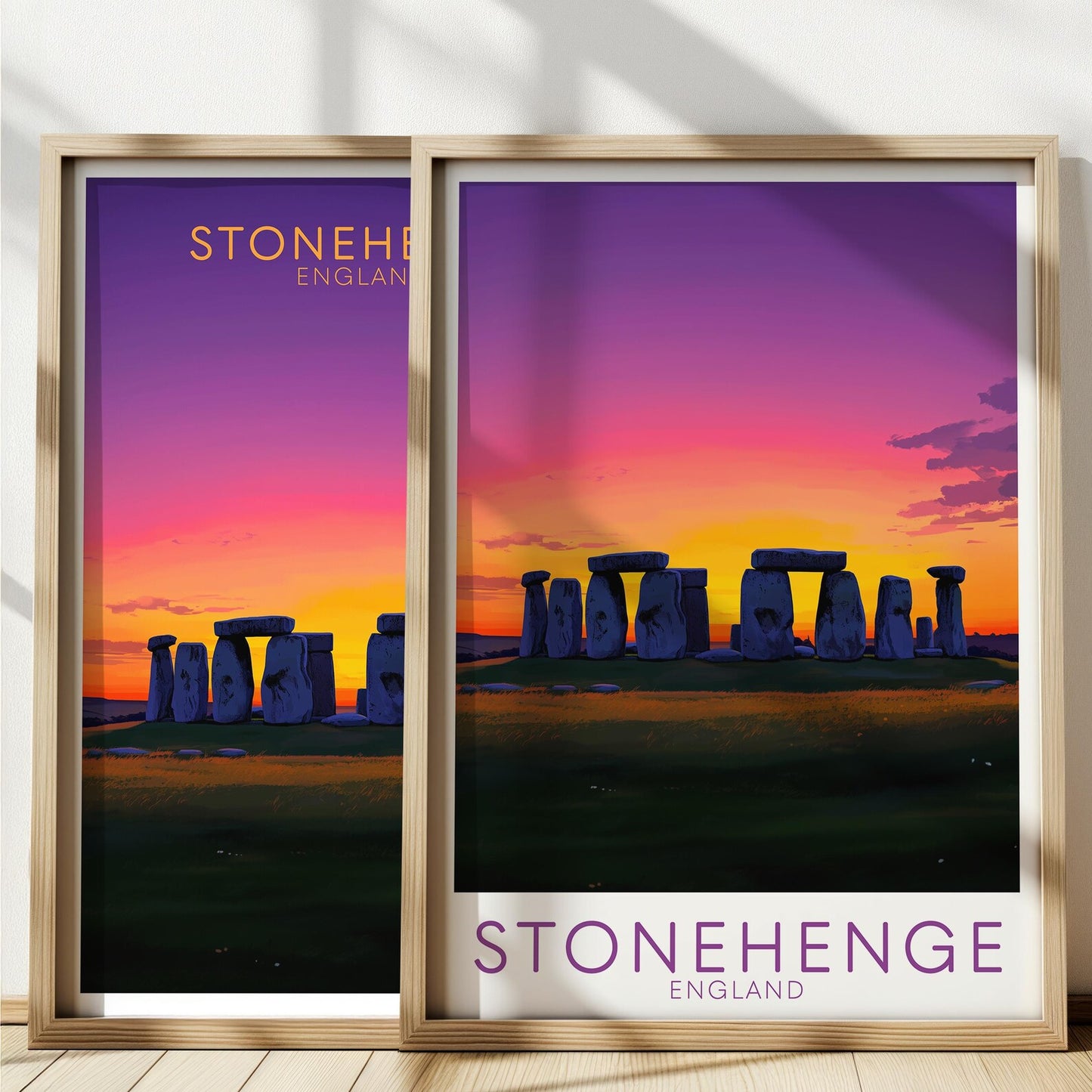 Stonehenge England Travel Poster – Modern Wall Art Print